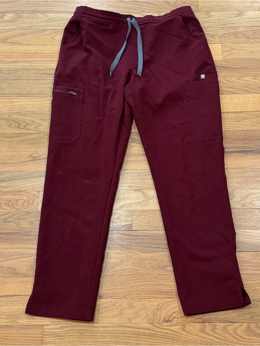 FIGS Yola Skinny Scrub Pants Maroon S/P